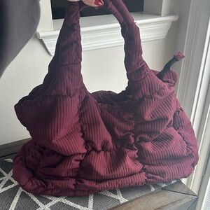 Danskin Deep Purple Quilted Tote Bag